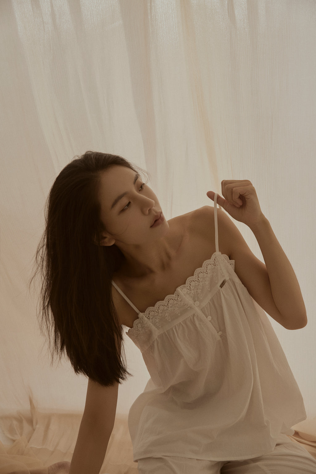 Formiva® "First Kiss" Lace Trimmed Pants and Camisole Set