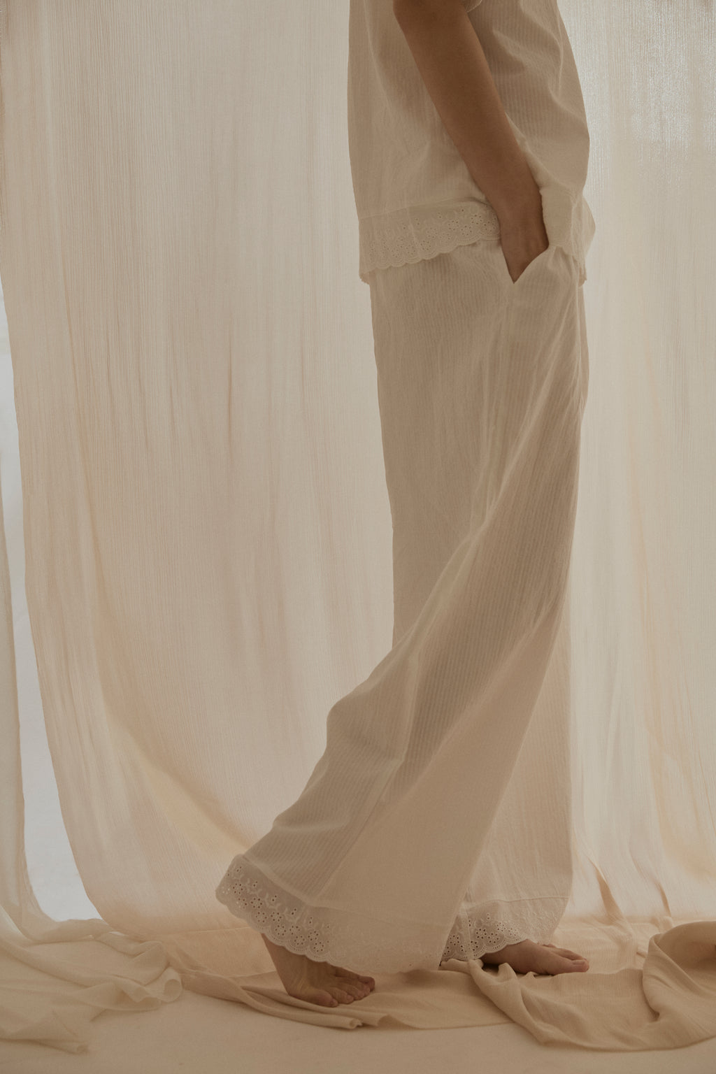 Formiva® "First Kiss" Lace Trimmed Pants and Camisole Set