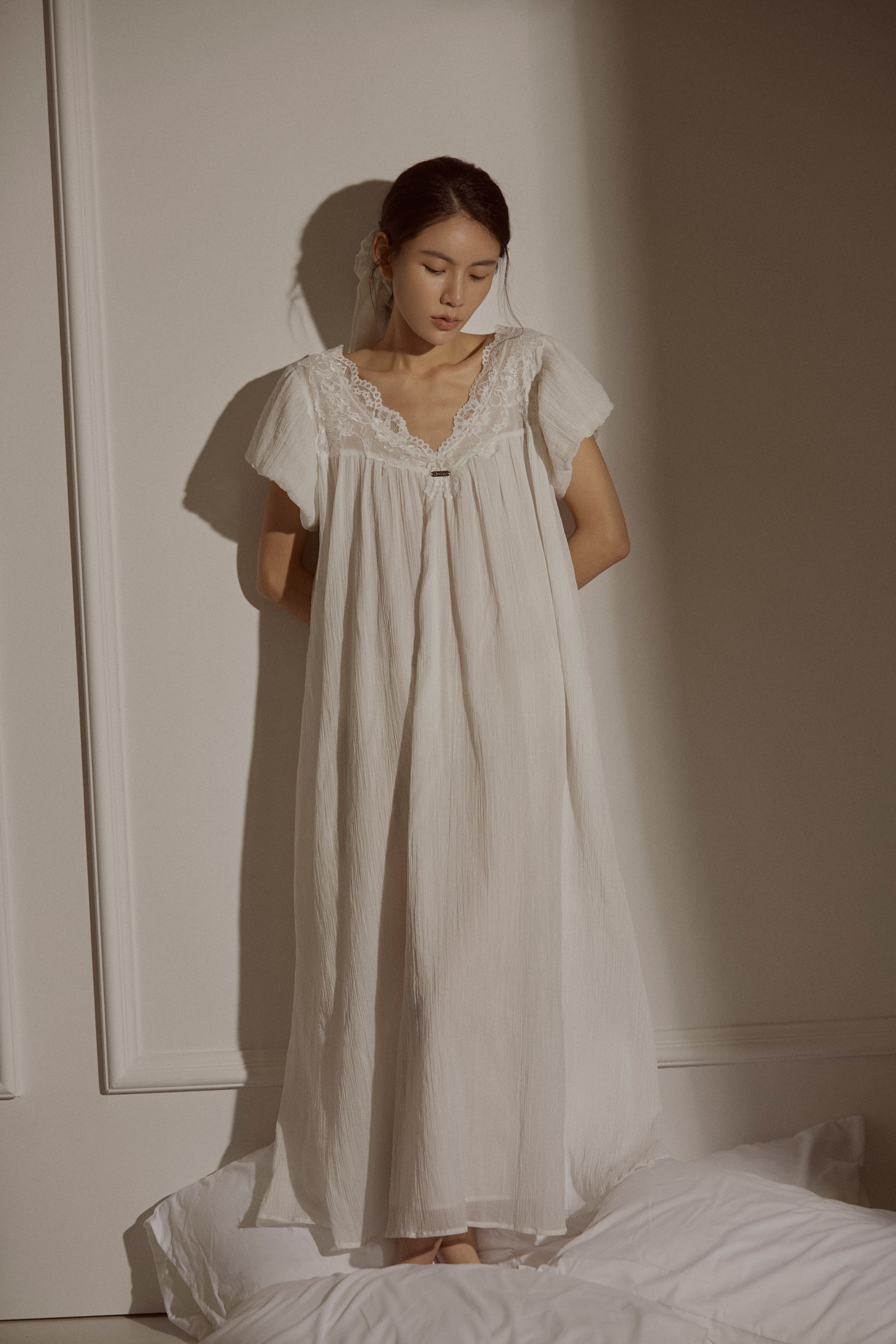 Formiva® “Moon Goddess Pact” French Lace Maxi Dress