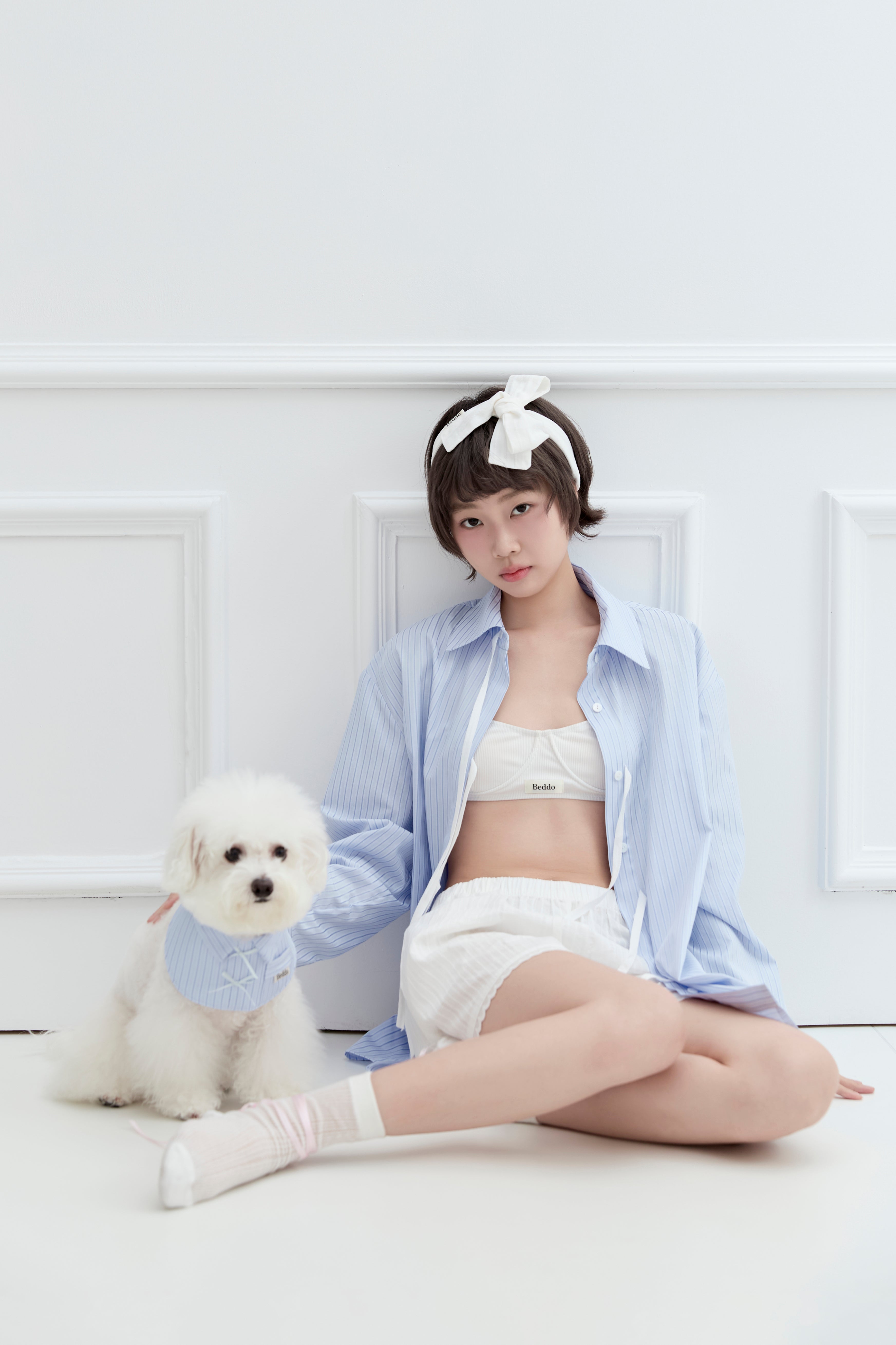 Formiva® Pet Friendly Striped Shirt with Bow Tie Closure