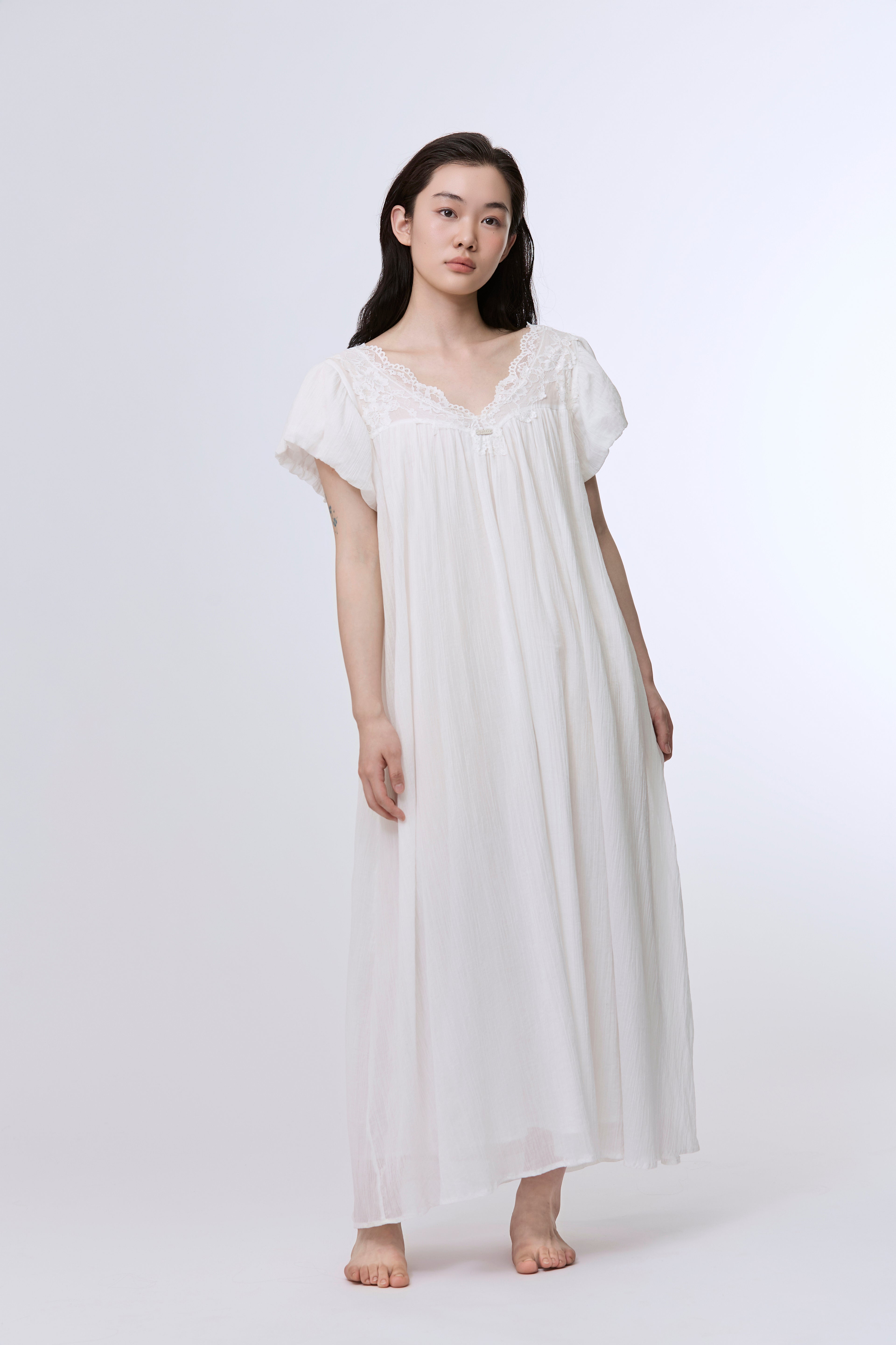 Formiva® “Moon Goddess Pact” French Lace Maxi Dress