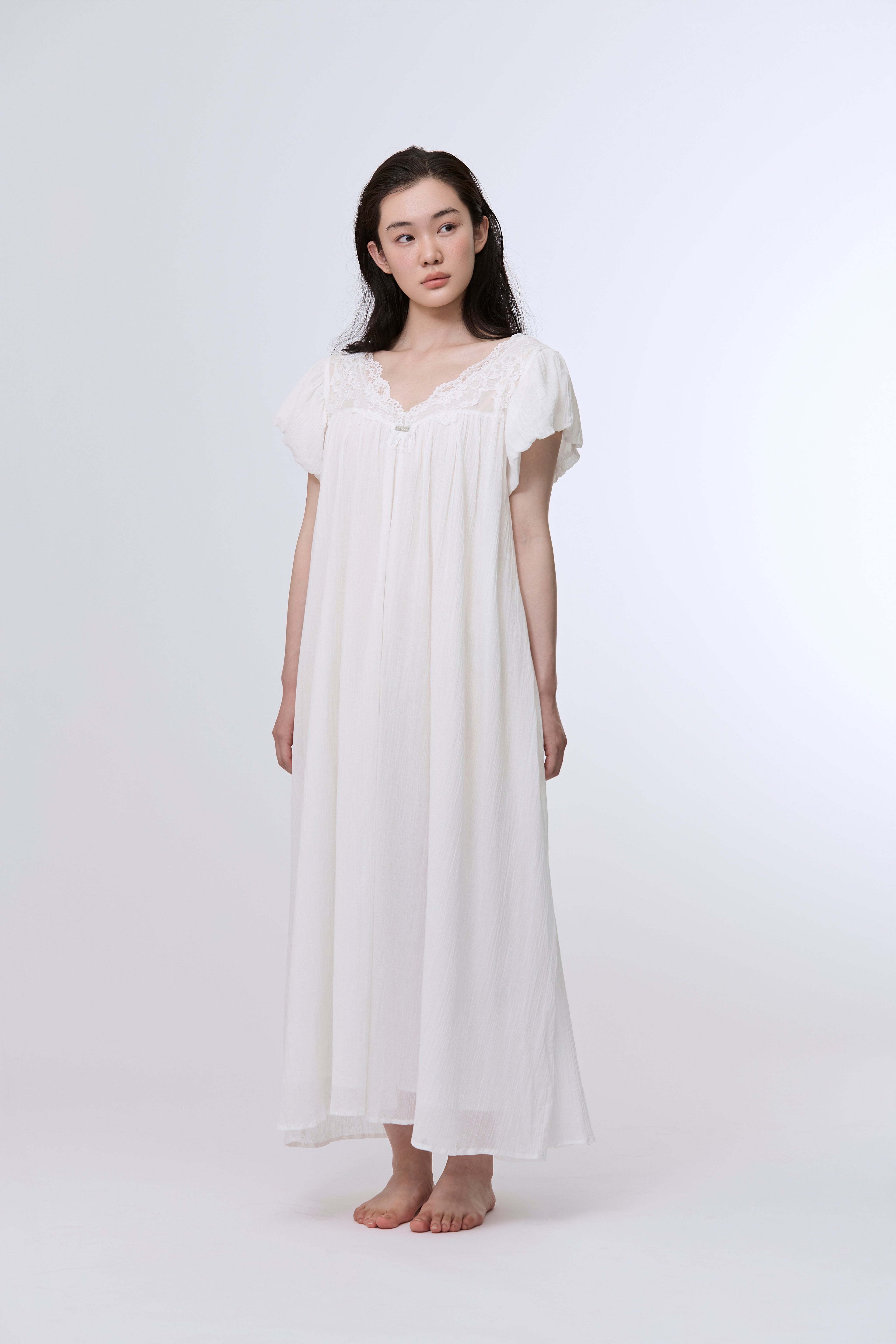 Formiva® “Moon Goddess Pact” French Lace Maxi Dress