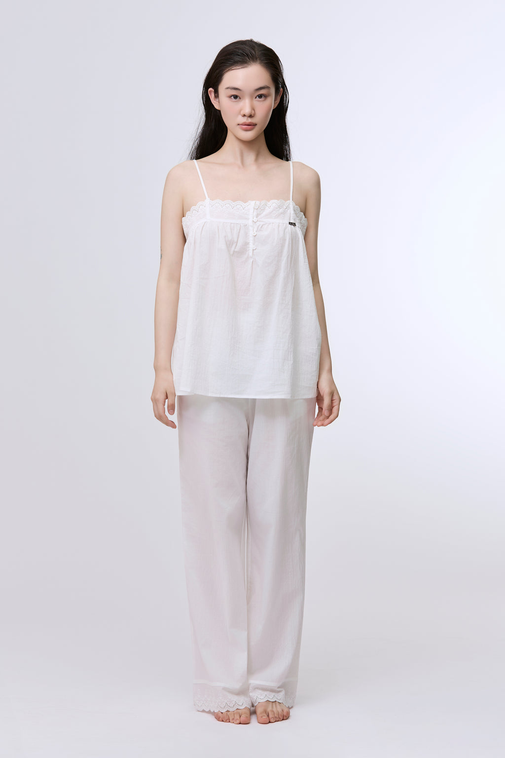 Formiva® "First Kiss" Lace Trimmed Pants and Camisole Set