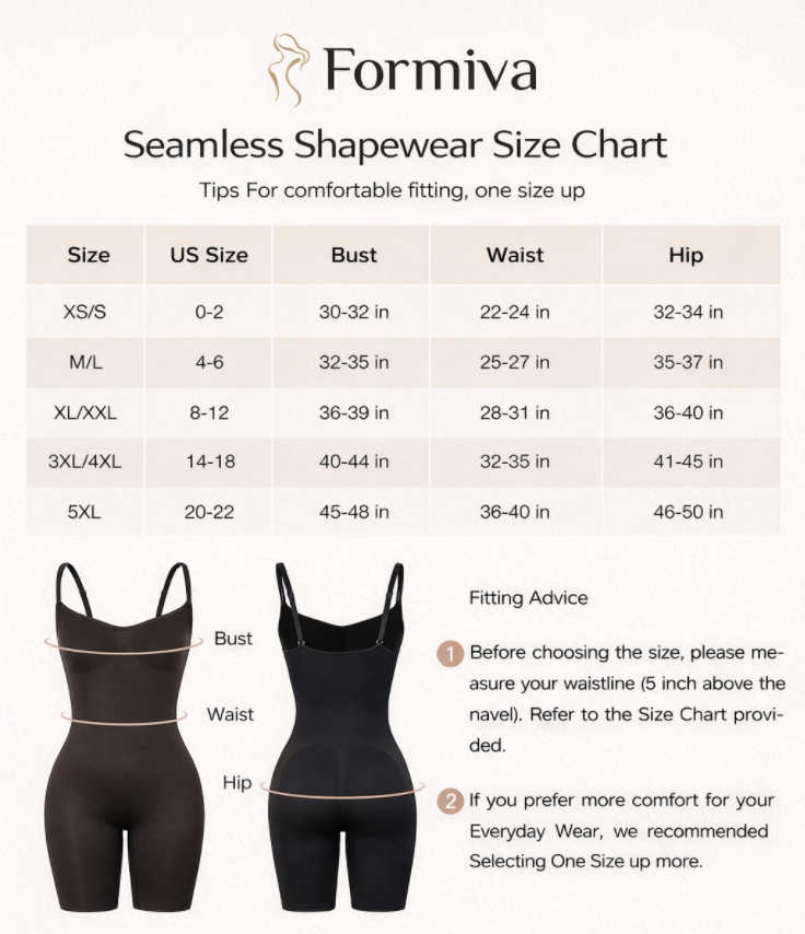 Formiva® Women's Shapewear OutdoorFun Full-Body Bodysuit with Tummy Control and Butt Lifter Womenswear Underwear 1 Springtok